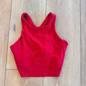 Athleta Red Women's Crop Tank Top w/ Bra